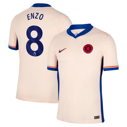 Men's Nike Enzo Fern¨¢ndez Orange Chelsea 2024/25 Away Replica Player Jersey