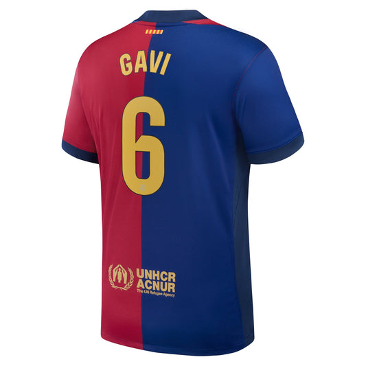 Men's Nike Gavi Royal Barcelona 2024/25 Home Replica Player Jersey