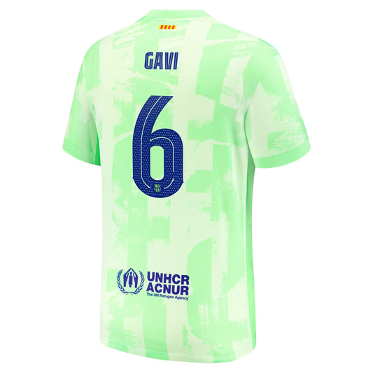 Men's Nike Gavi Yellow Barcelona 2024/25 Third Replica Player Jersey