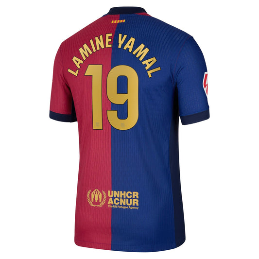 Men's Nike Lamine Yamal Royal Barcelona 2024/25 Home Authentic Player Jersey