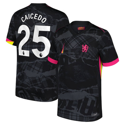 Men's Nike Mois¨¦s Caicedo Anthracite Chelsea 2024/25 Third Replica Player Jersey