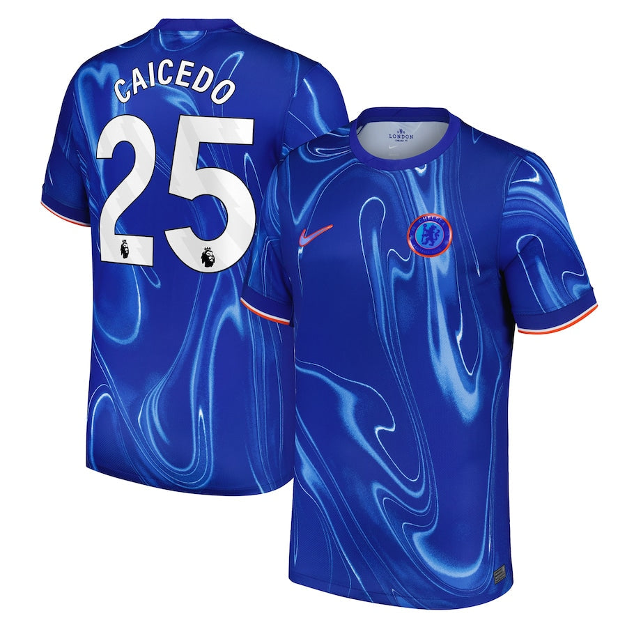 Men's Nike Mois¨¦s Caicedo Blue Chelsea 2024/25 Home Replica Player Jersey