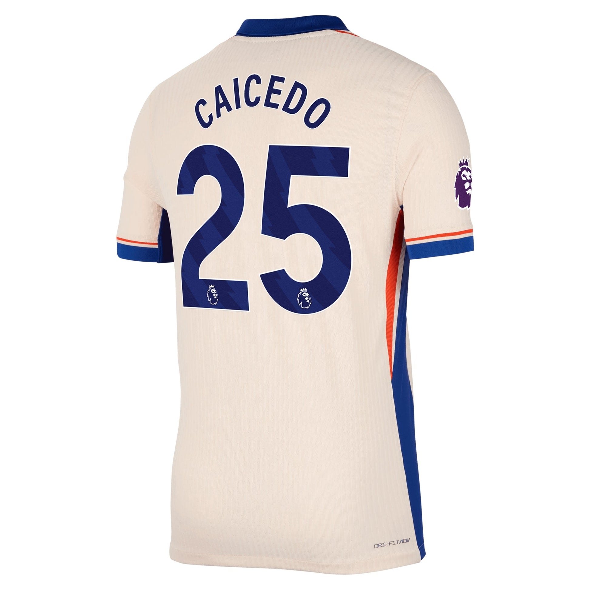 Men's Nike Mois¨¦s Caicedo Orange Chelsea 2024/25 Away Authentic Player Jersey