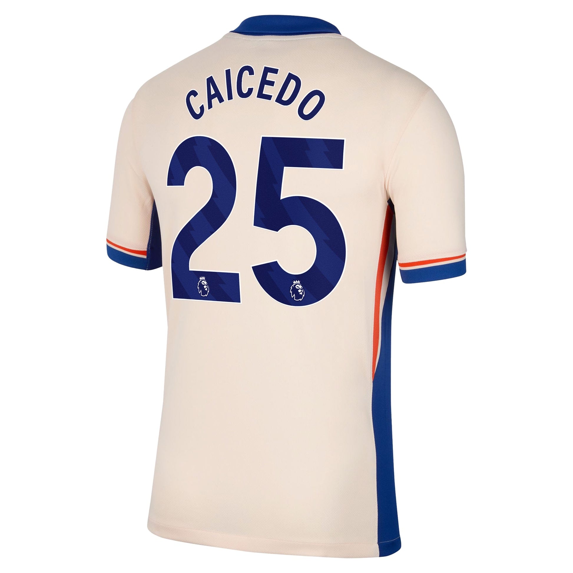 Men's Nike Mois¨¦s Caicedo Orange Chelsea 2024/25 Away Replica Player Jersey