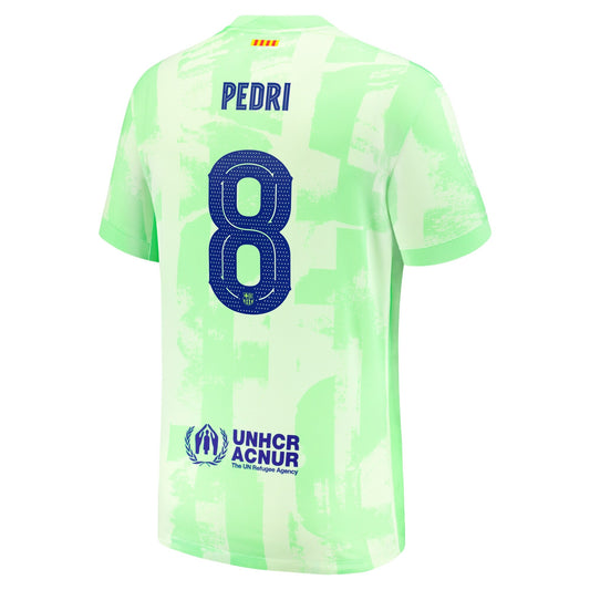 Men's Nike Pedri Yellow Barcelona 2024/25 Third Replica Player Jersey