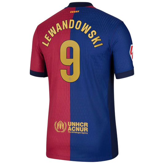 Men's Nike Robert Lewandowski Royal Barcelona 2024/25 Home Authentic Player Jersey