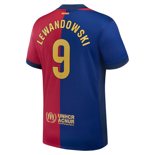 Men's Nike Robert Lewandowski Royal Barcelona 2024/25 Home Replica Player Jersey