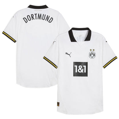 Men's Puma White Borussia Dortmund 2024/25 Third Authentic Jersey - Customizable