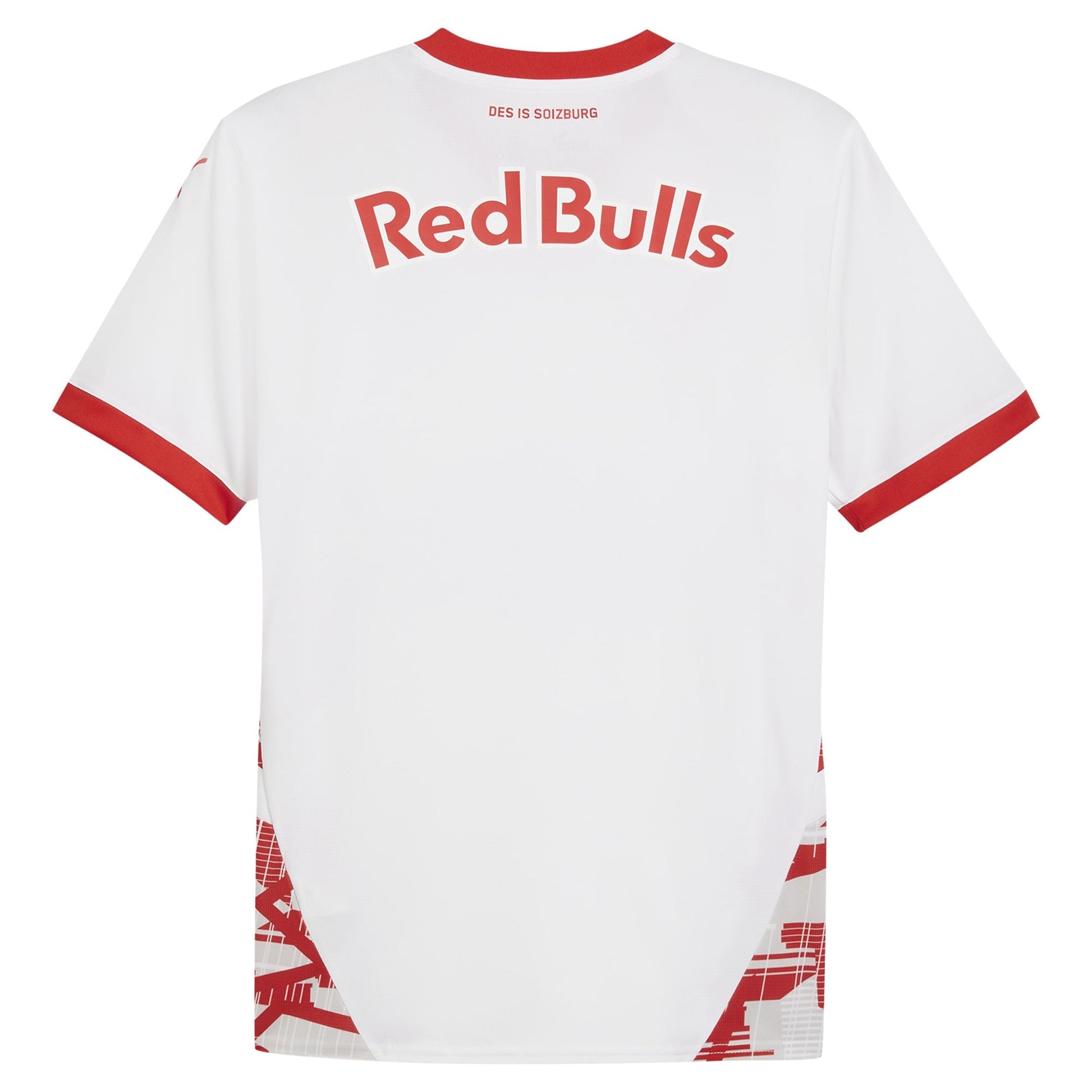 Men's Puma White Red Bull Salzburg 2024/25 Home Replica Jersey - Customizable