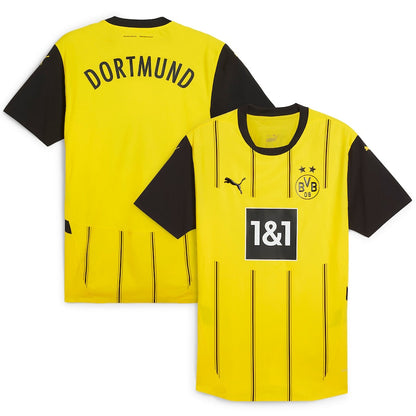 Men's Puma Yellow Borussia Dortmund 2024/25 Home Authentic Jersey - Customizable