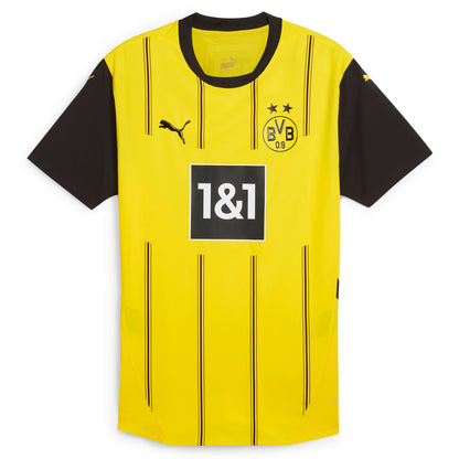 Men's Puma Yellow Borussia Dortmund 2024/25 Home Authentic Jersey - Customizable