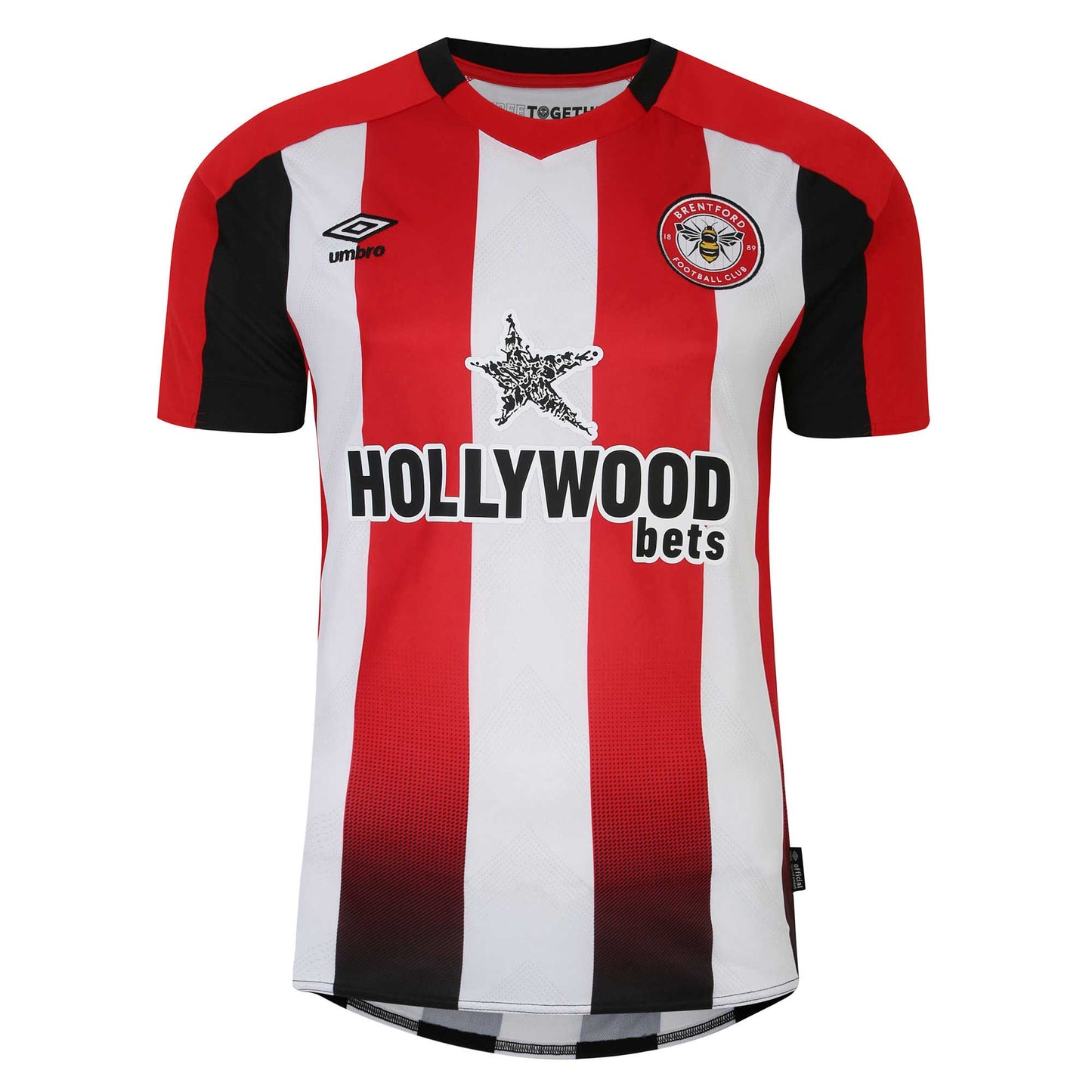 Men's Umbro Red Brentford FC 2024/25 Home Replica Jersey - Customizable