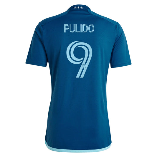 Men's adidas Alan Pulido Navy Sporting Kansas City 2024 Diamonds Our Forever Replica Player Jersey