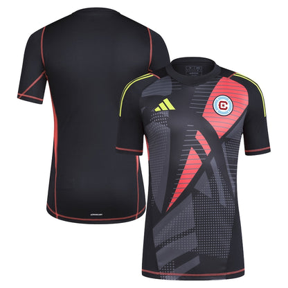 Men's adidas Black Chicago Fire 2024 Goalkeeper Jersey - Customizable