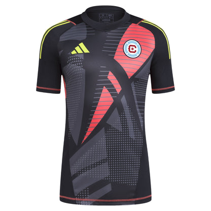 Men's adidas Black Chicago Fire 2024 Goalkeeper Jersey - Customizable