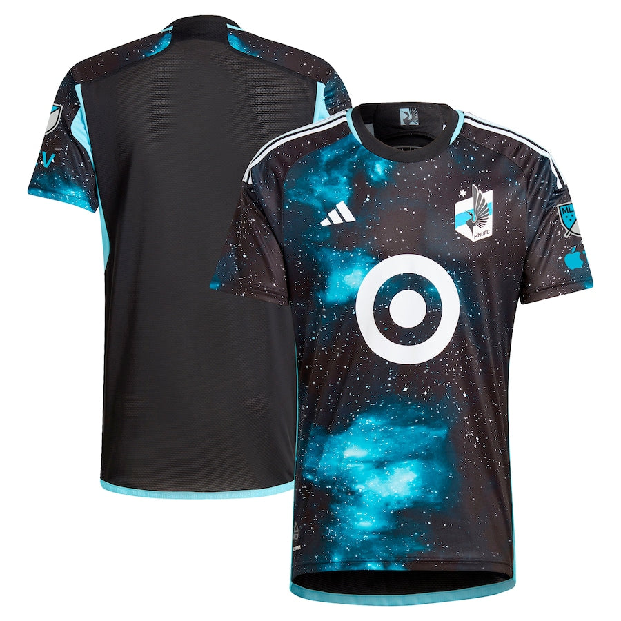 Men's adidas Black Minnesota United FC 2024 Starry Night Authentic Jersey - Customizable