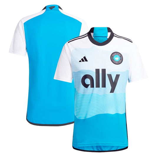 Men's adidas Blue Charlotte FC 2024 The Carolina Kit: Explore Replica Jersey - Customizable