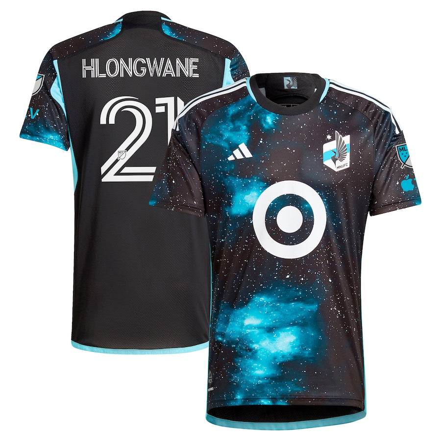 Men's adidas Bongokuhle Hlongwane Black Minnesota United FC 2024 Starry Night Authentic Player Jersey