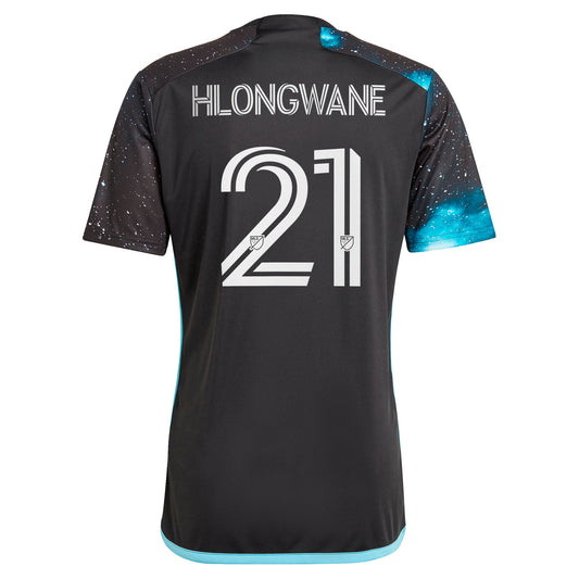 Men's adidas Bongokuhle Hlongwane Black Minnesota United FC 2024 Starry Night Replica Player Jersey