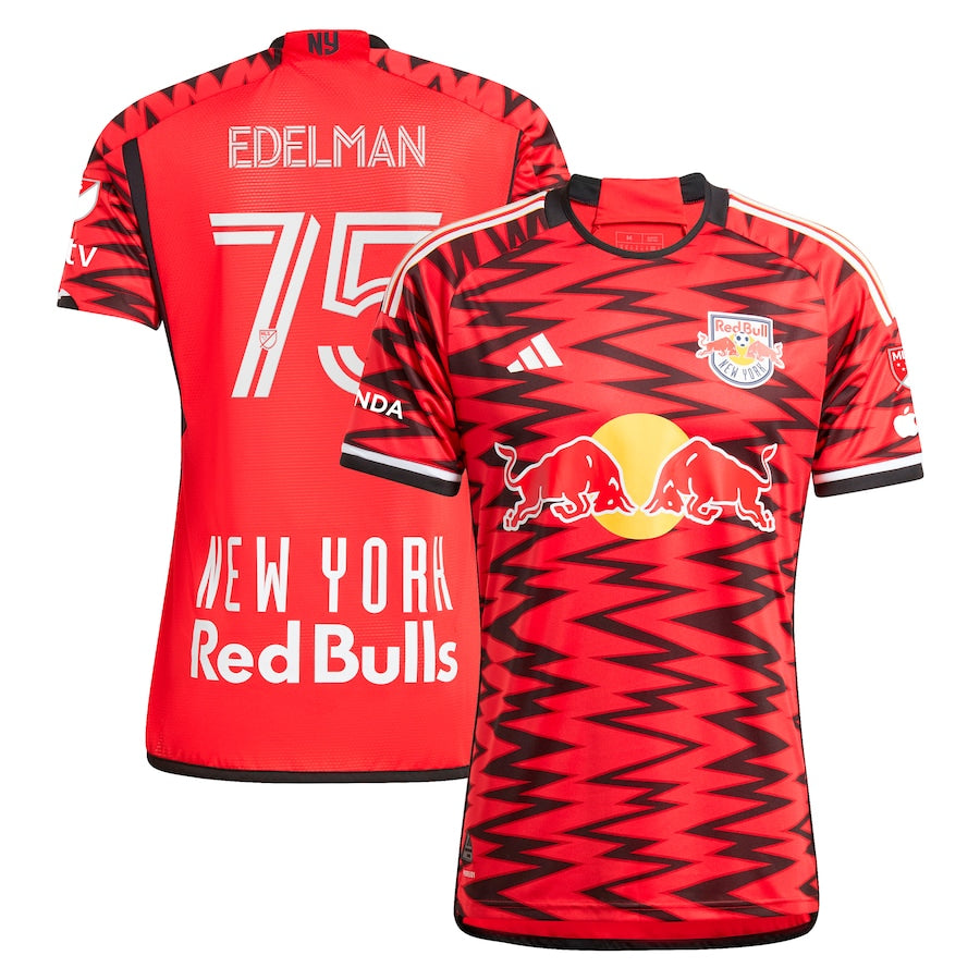 Men's adidas Daniel Edelman Red New York Red Bulls 2024 Legacy Authentic Player Jersey