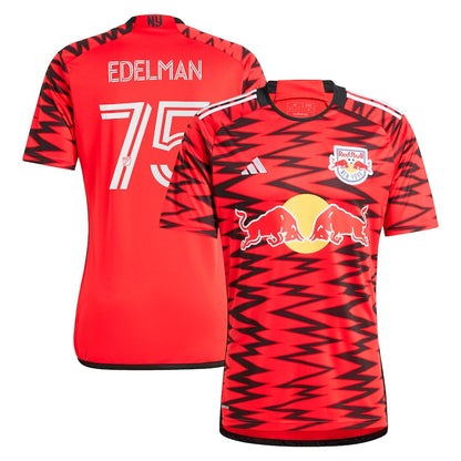 Men's adidas Daniel Edelman Red New York Red Bulls 2024 Legacy Replica Player Jersey