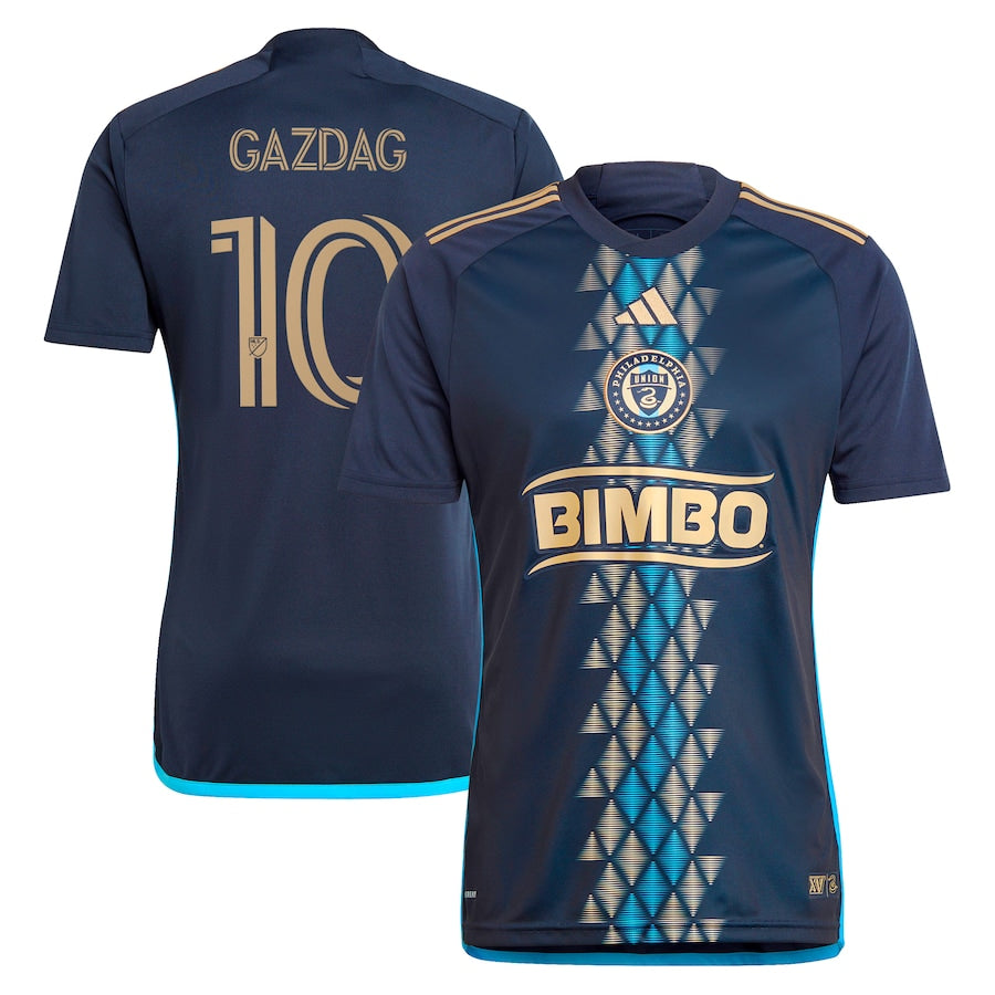 Men's adidas Daniel Gazdag Navy Philadelphia Union 2024 The XV Kit Replica Player Jersey