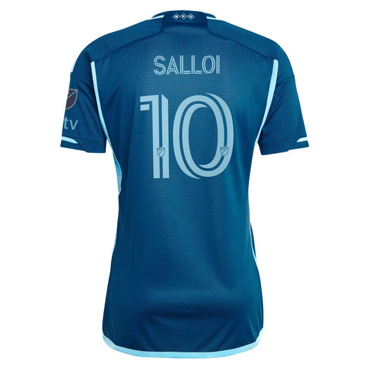 Men's adidas Daniel Salloi Navy Sporting Kansas City 2024 Diamonds Our Forever Authentic Player Jersey