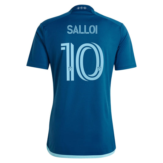 Men's adidas Daniel Salloi Navy Sporting Kansas City 2024 Diamonds Our Forever Replica Player Jersey