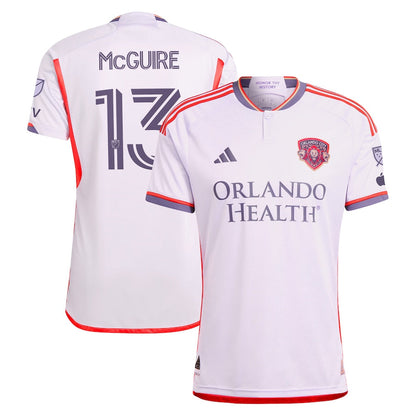 Men's adidas Duncan McGuire Purple Orlando City SC 2024 Legacy Kit Authentic Player Jersey