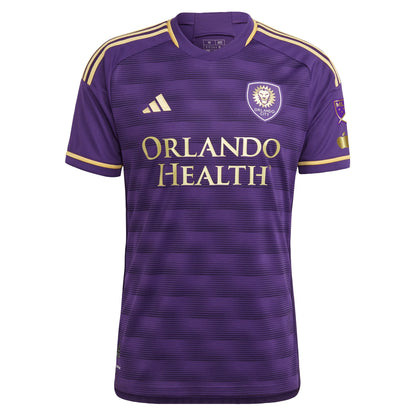 Men's adidas Duncan McGuire Purple Orlando City SC 2024 The Wall Kit Authentic Player Jersey