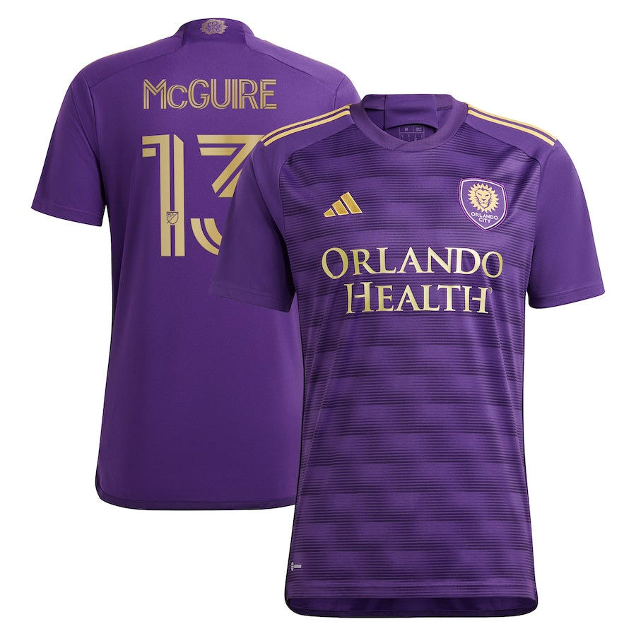 Men's adidas Duncan McGuire Purple Orlando City SC 2024 The Wall Kit Replica Player Jersey