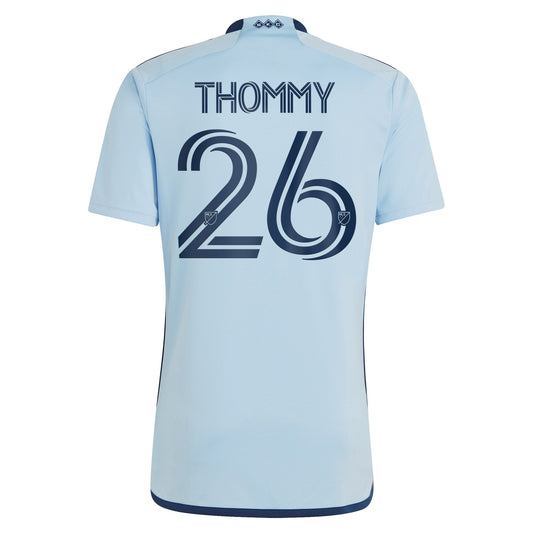 Men's adidas Erik Thommy Light Blue Sporting Kansas City 2024 Hoops 4.0 Replica Player Jersey