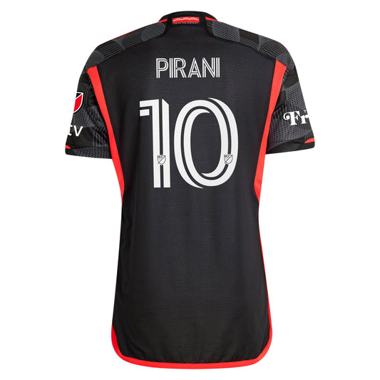 Men's adidas Gabriel Pirani Black D.C. United 2024 The Icon Kit Authentic Player Jersey - Customizable