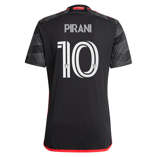 Men's adidas Gabriel Pirani Black D.C. United 2024 The Icon Kit Replica Player Jersey - Customizable