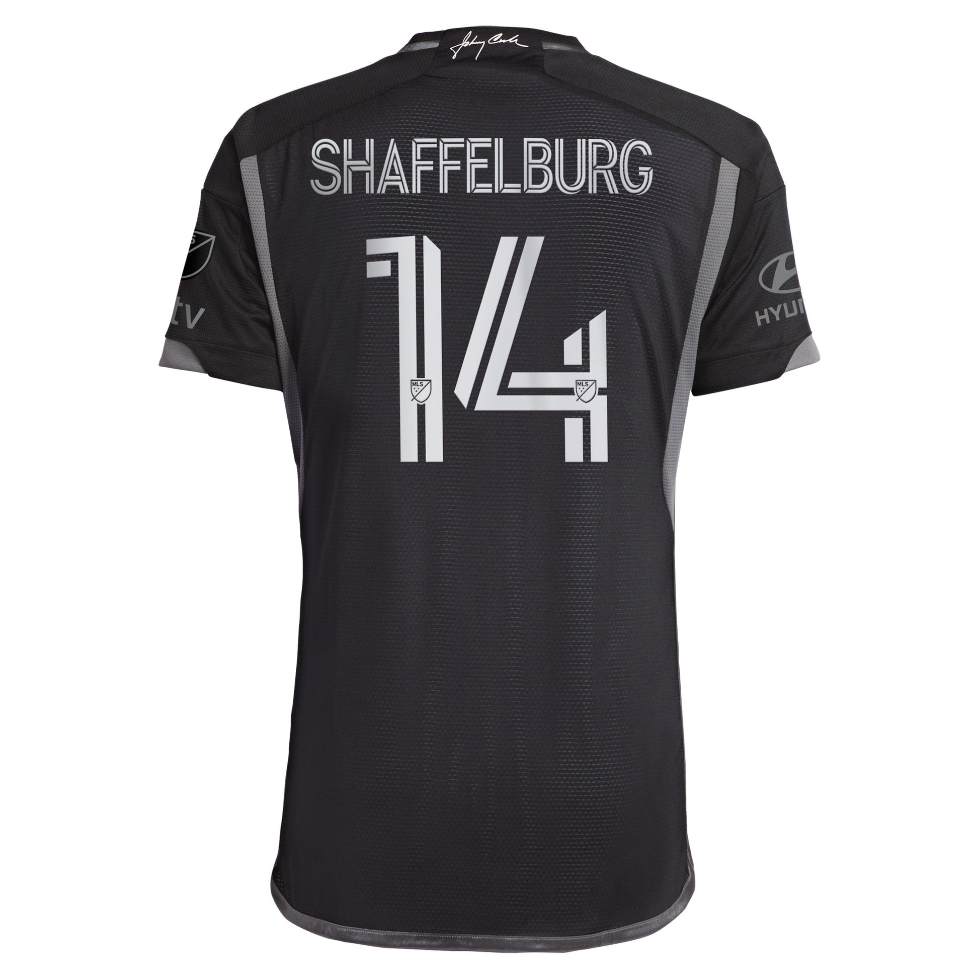 Men's adidas Jacob Shaffelburg Black Nashville SC 2024 Man In Black Kit Authentic Player Jersey