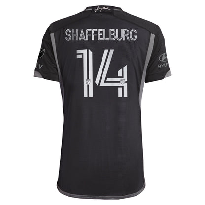 Men's adidas Jacob Shaffelburg Black Nashville SC 2024 Man In Black Kit Authentic Player Jersey