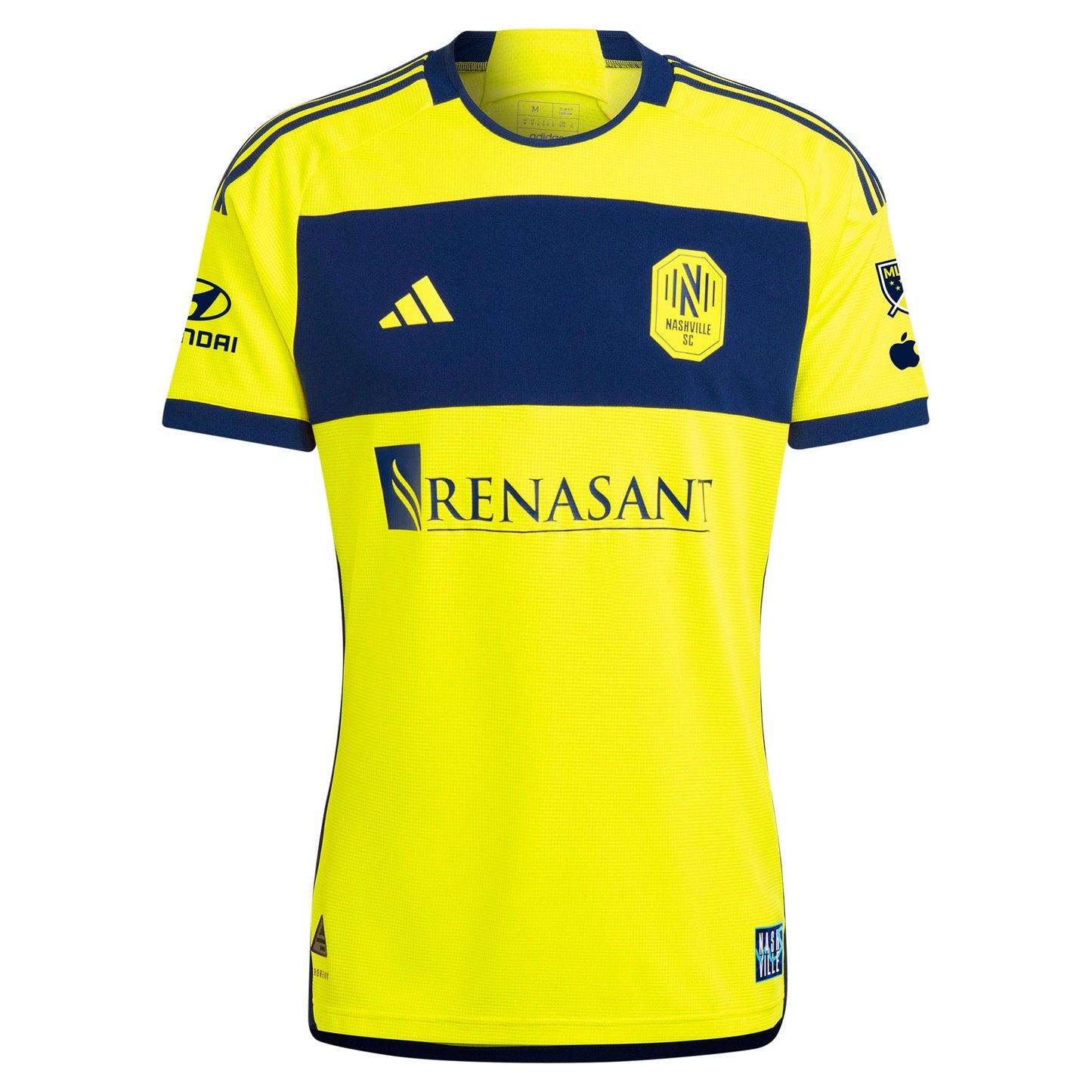 Men's adidas Jacob Shaffelburg Yellow Nashville SC 2024 The 615 Kit Authentic Player Jersey