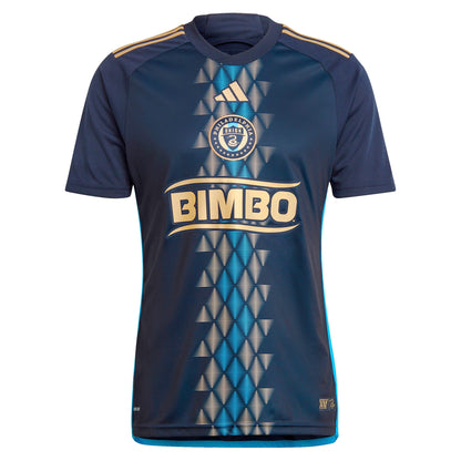 Men's adidas Jakob Glesnes Navy Philadelphia Union 2024 The XV Kit Replica Player Jersey