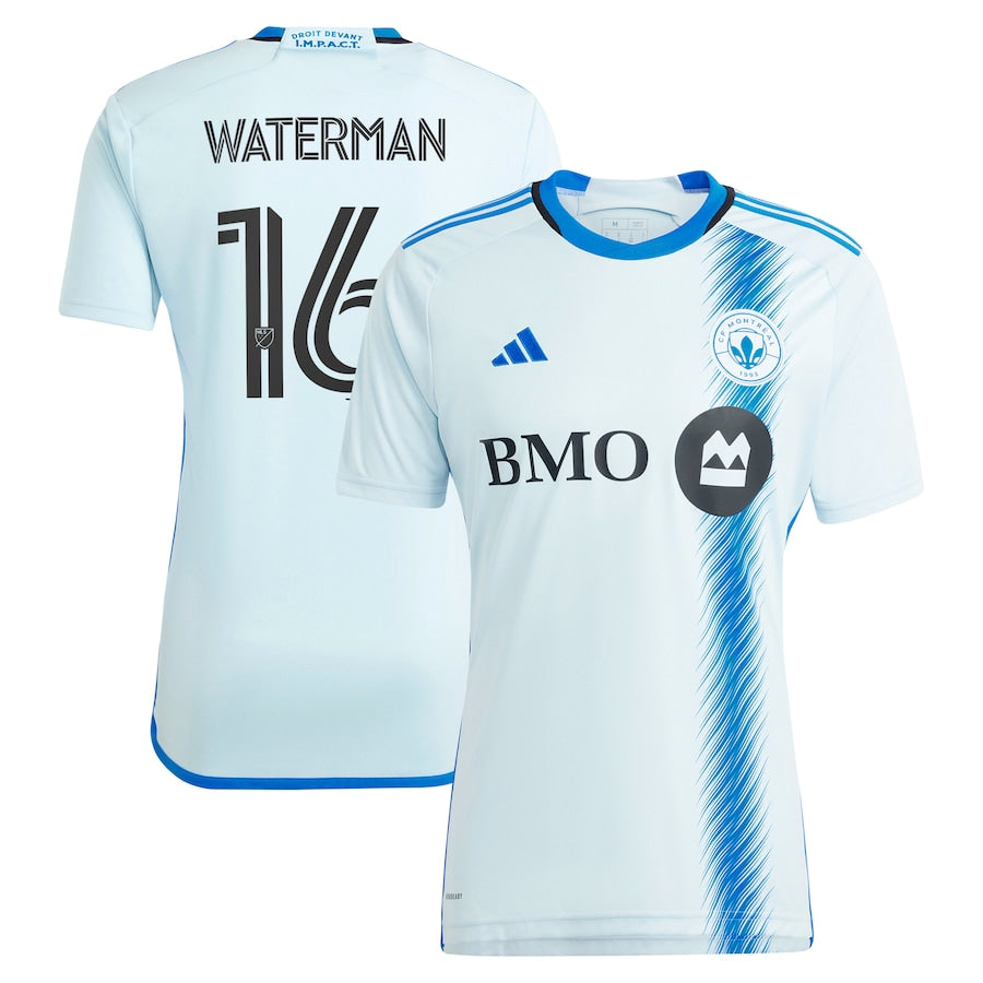 Men's adidas Joel Waterman Light Blue CF Montreal 2024 La Main Replica Player Jersey