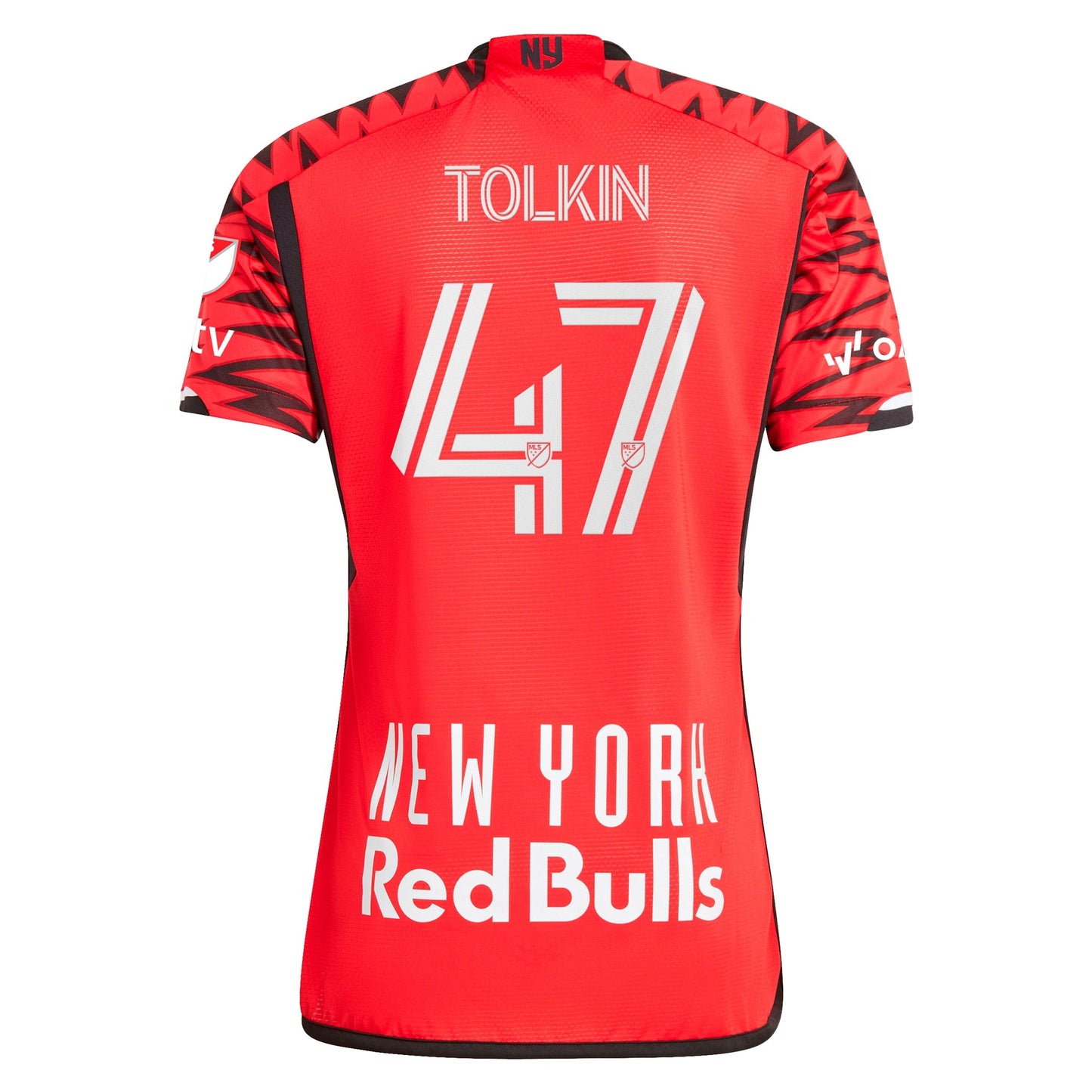 Men's adidas John Tolkin Red New York Red Bulls 2024 Legacy Authentic Player Jersey