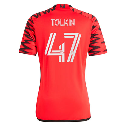 Men's adidas John Tolkin Red New York Red Bulls 2024 Legacy Replica Player Jersey