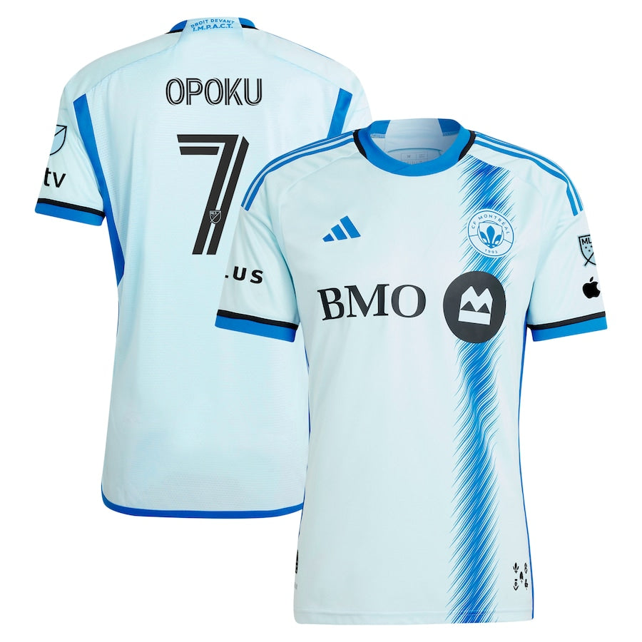 Men's adidas Kwadwo Opoku Light Blue CF Montreal 2024 La Main Authentic Player Jersey