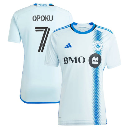 Men's adidas Kwadwo Opoku Light Blue CF Montreal 2024 La Main Replica Player Jersey