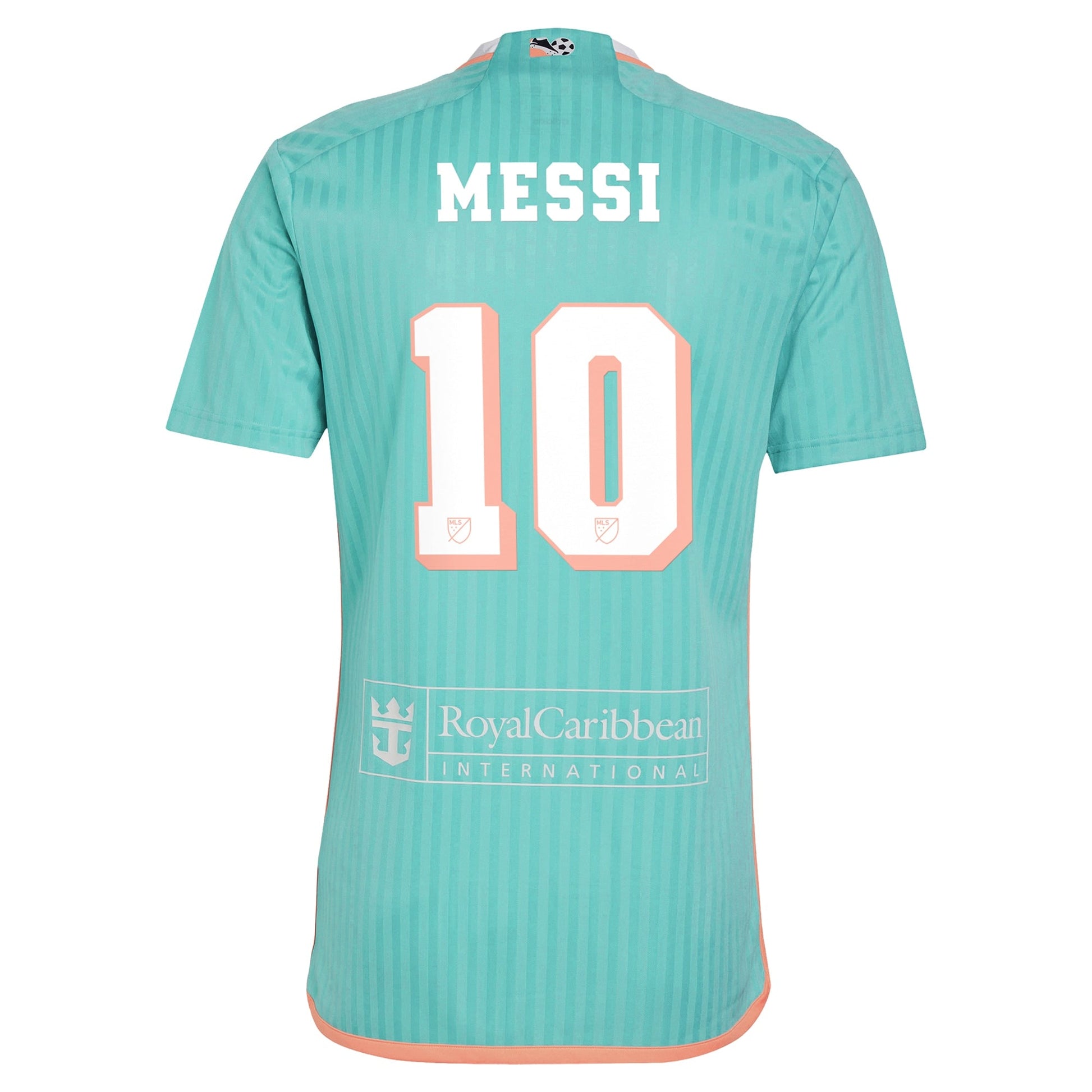 Men's adidas Lionel Messi Aqua Inter Miami CF 2024 Archive Replica Player Jersey