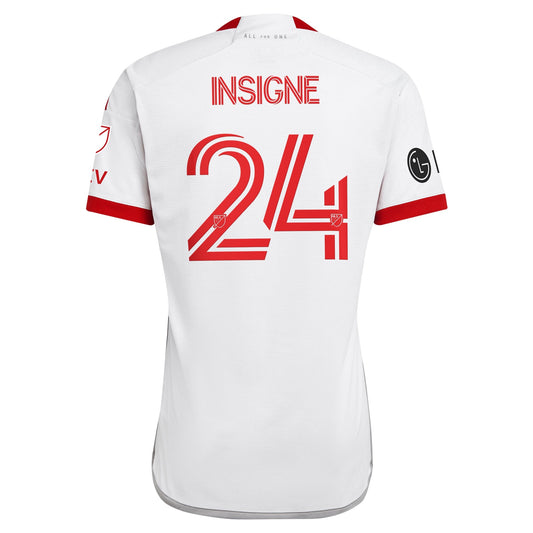 Men's adidas Lorenzo Insigne White Toronto FC 2024 GTA Kit Authentic Player Jersey