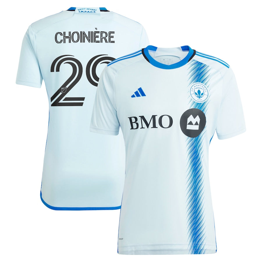 Men's adidas Mathieu Choini¨¨re Light Blue CF Montreal 2024 La Main Replica Player Jersey