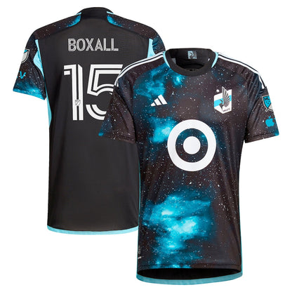 Men's adidas Michael Boxall Black Minnesota United FC 2024 Starry Night Authentic Player Jersey