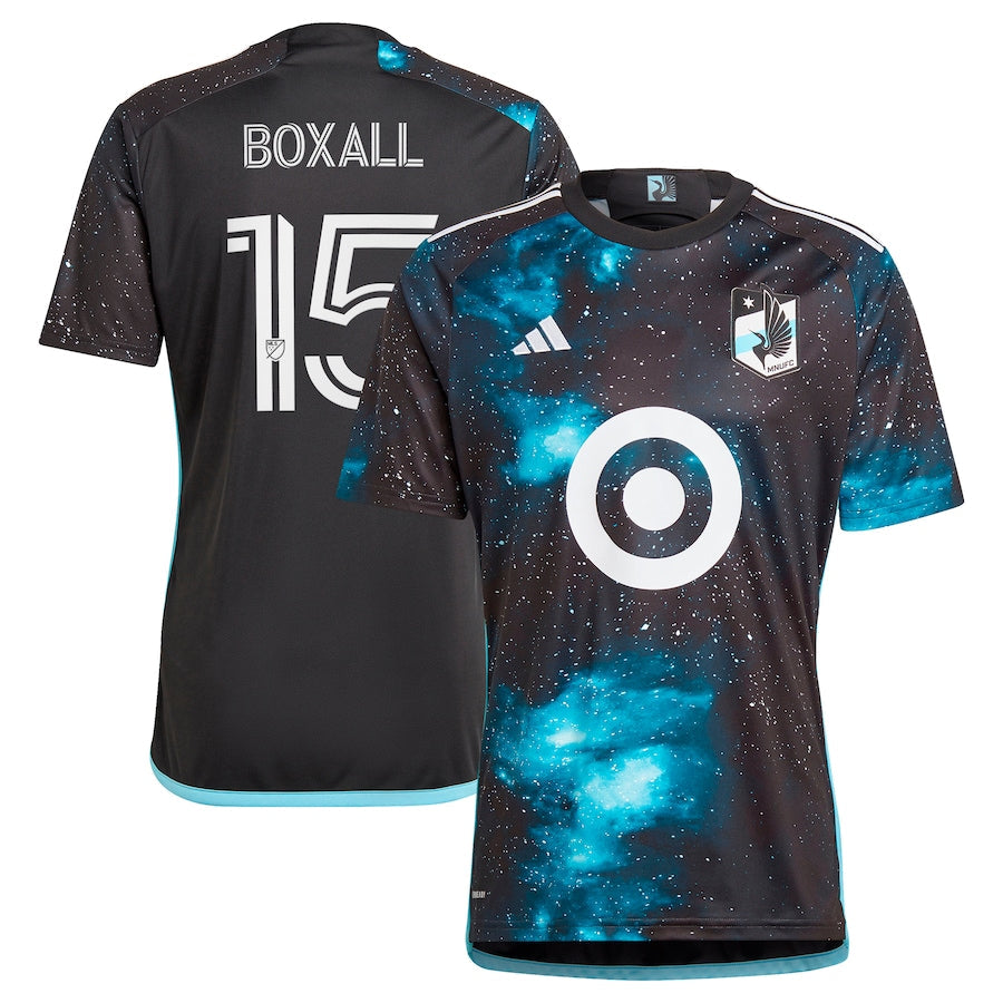 Men's adidas Michael Boxall Black Minnesota United FC 2024 Starry Night Replica Player Jersey