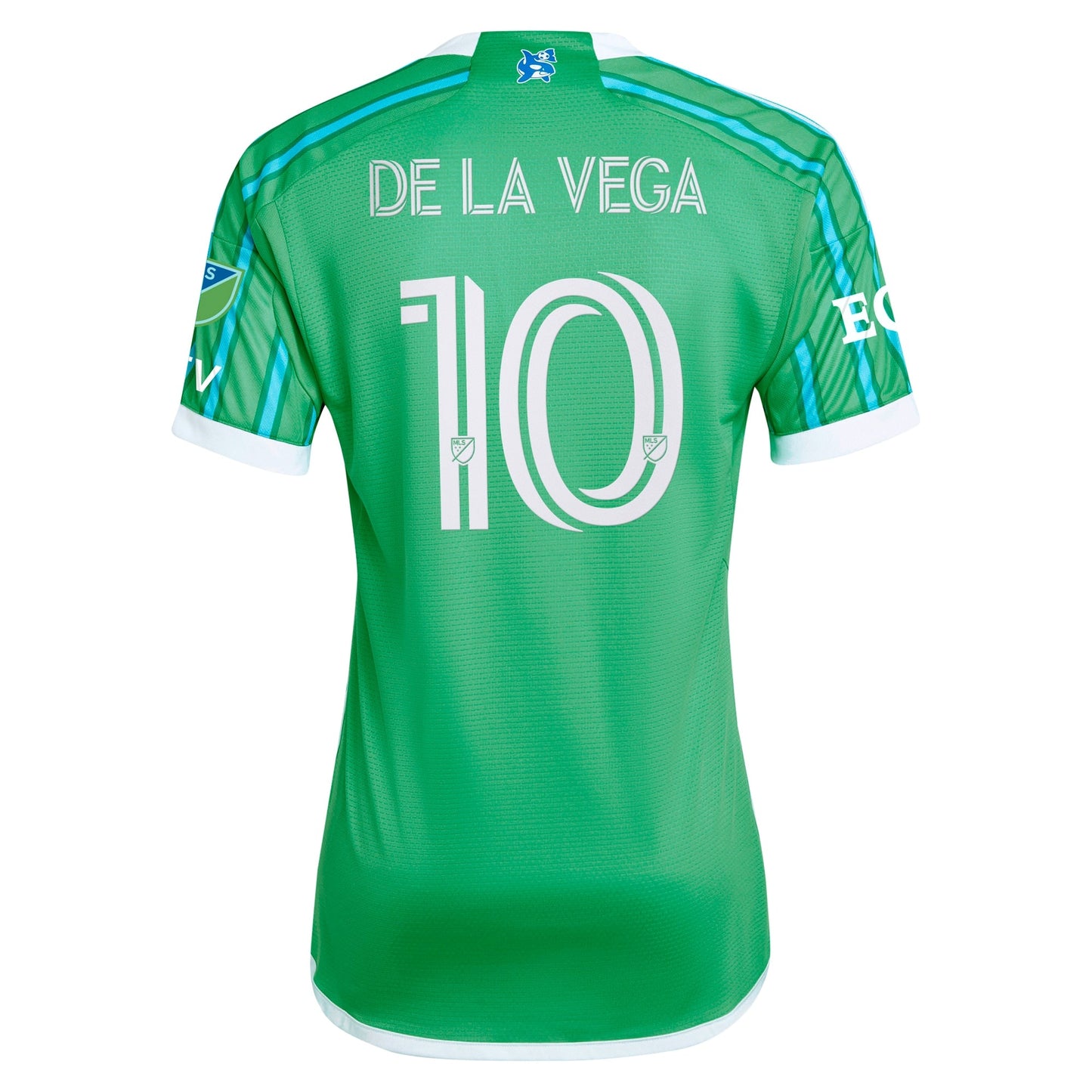 Men's adidas Pedro de la Vega Green Seattle Sounders FC 2024 The Anniversary Kit Authentic Player Jersey