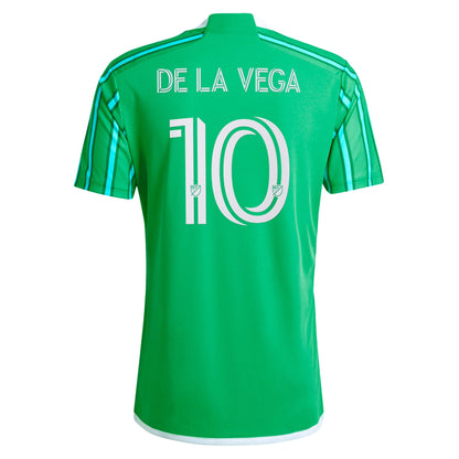 Men's adidas Pedro de la Vega Green Seattle Sounders FC 2024 The Anniversary Kit Replica Player Jersey